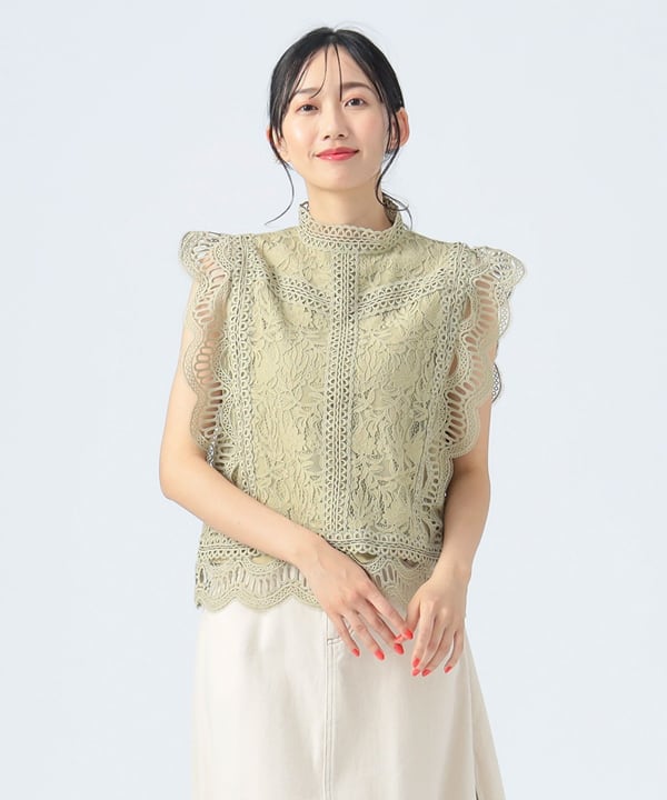 BEAMS HEART マルチレース ハイネックブラウス 楽天市場】BEAMS HEART / マルチレース ハイネックブラウス