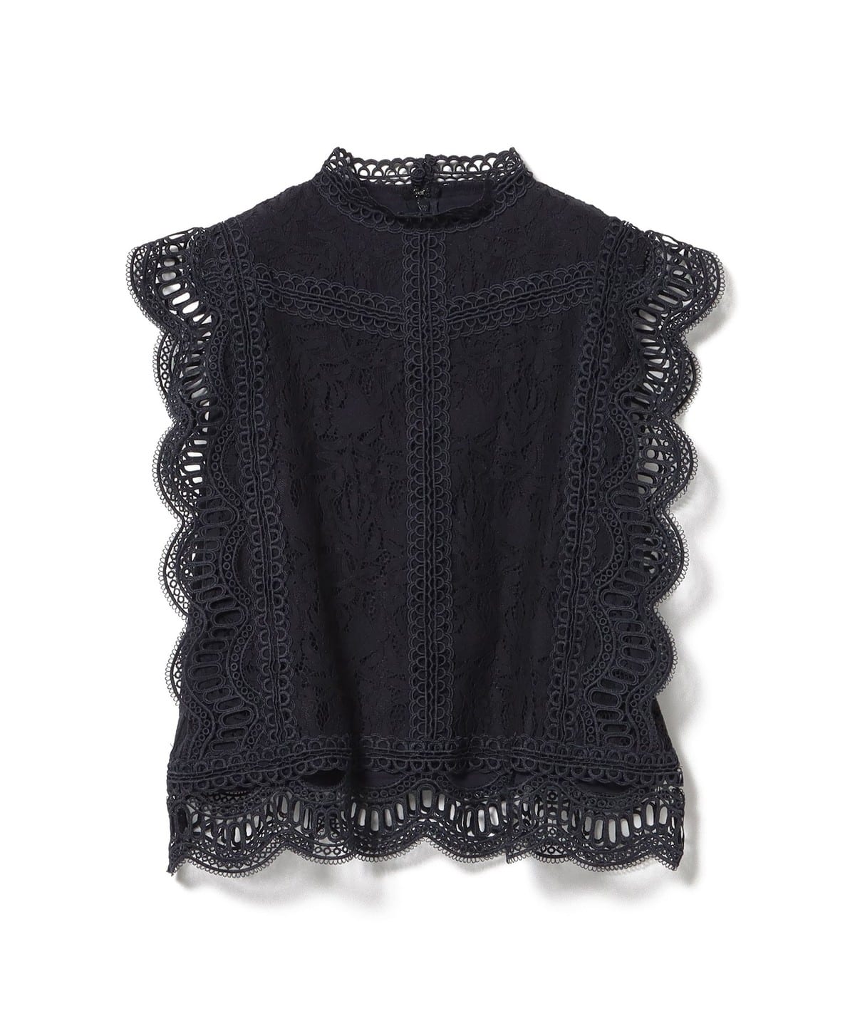 マルチレース ハイネック プルオーバー シャツ・ブラウス WOMEN NAVY ONE SIZE マルチレース ハイネック プルオーバー シャツ・ブラウス WOMEN NAVY ONE SIZE