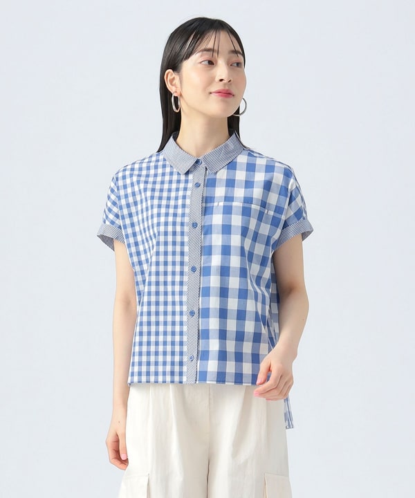 【送料無料ライン/39ショップ】 HEART（ビームス BEAMS ハート）クレイジー シャツ ギンガム シャツ/ブラウス(長袖/七分)