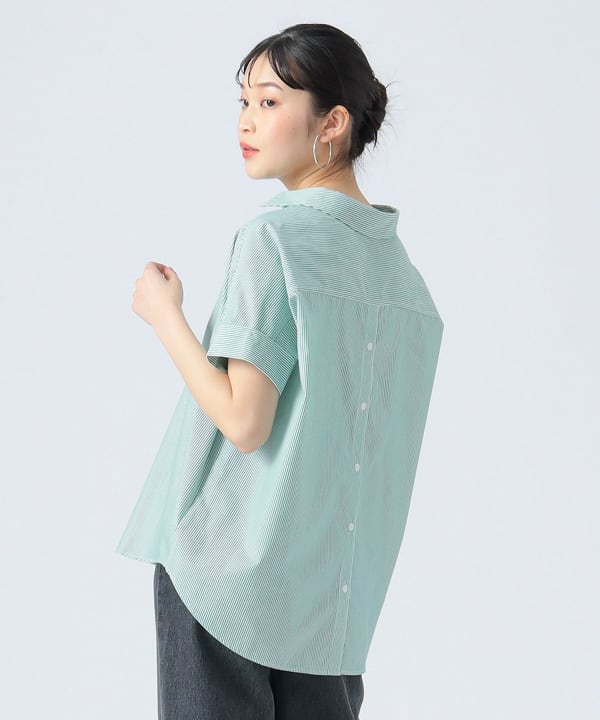 BEAMS HEART｜スキッパー プルオーバーシャツ | Rakuten Fashion