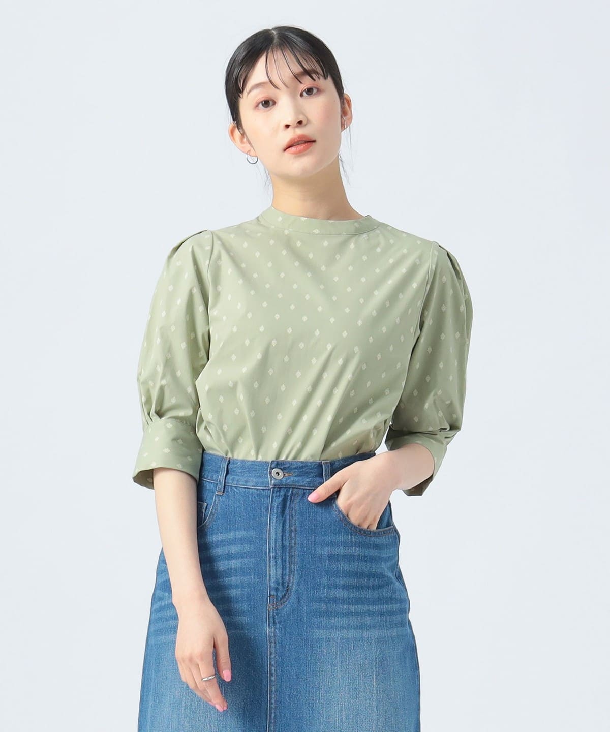 プロバンス ボトルネック ブラウス シャツ・ブラウス WOMEN KHAKI ONE SIZE プロバンス ボトルネック ブラウス シャツ・ブラウス WOMEN KHAKI ONE SIZE
