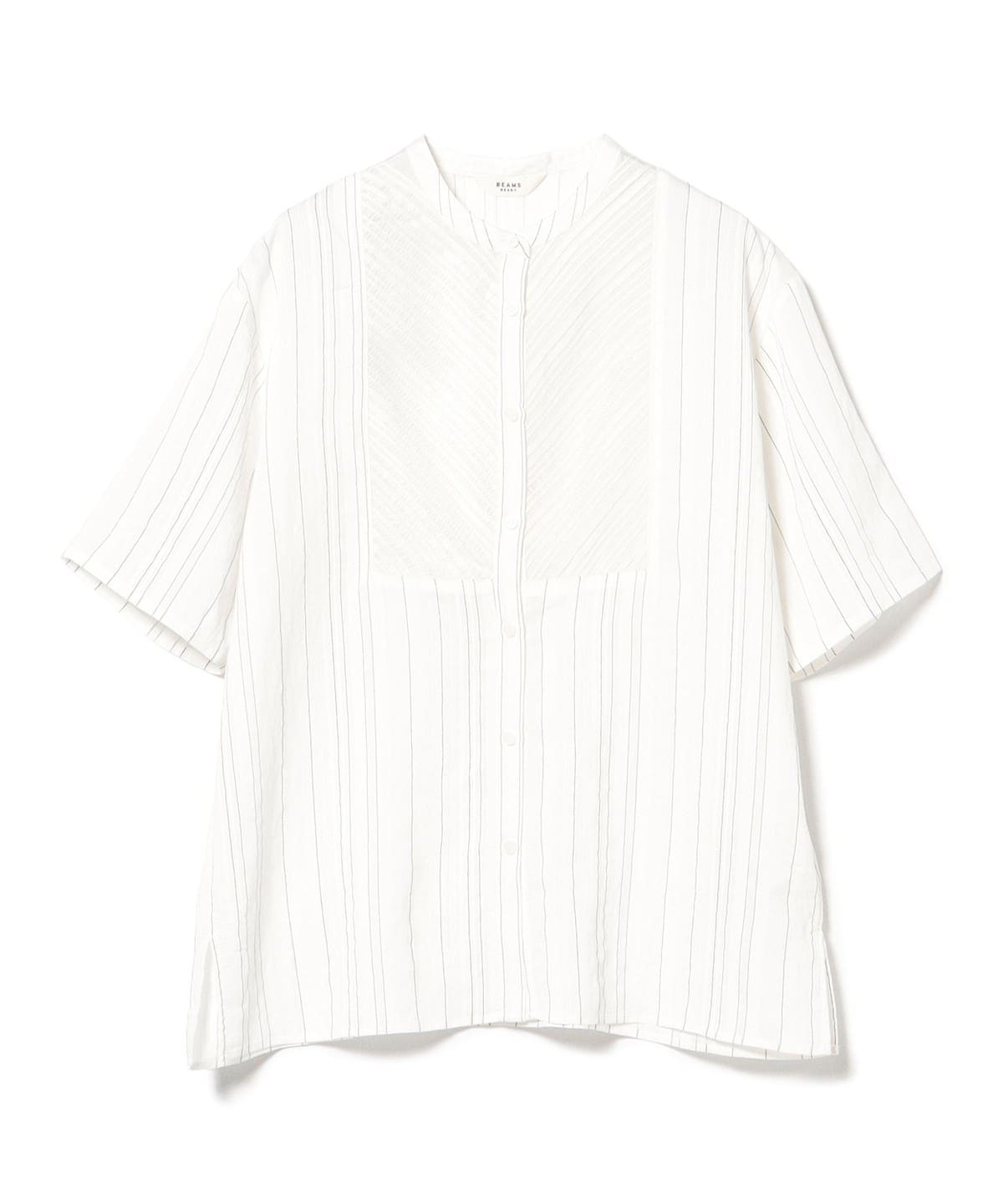 ストライプ柄 ピンタック シャツ シャツ・ブラウス WOMEN OFF WHITE ONE SIZE ストライプ柄 ピンタック シャツ シャツ・ブラウス WOMEN OFF WHITE ONE SIZE