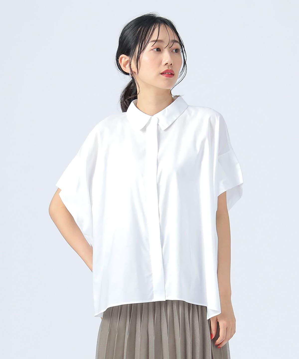 ビッグ シルエット シャツ シャツ・ブラウス WOMEN OFF WHITE ONE SIZE ビッグ シルエット シャツ シャツ・ブラウス WOMEN OFF WHITE ONE SIZE