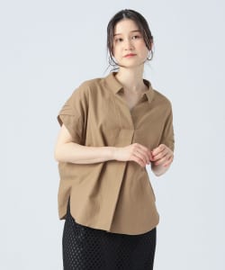 袖デザイン スキッパー シャツ