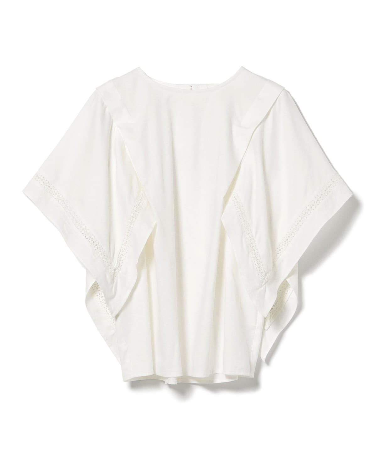 袖口 レース フレアスリーブ ブラウス(洗濯可) シャツ・ブラウス WOMEN OFF WHITE ONE SIZE 袖口 レース フレアスリーブ ブラウス(洗濯可) シャツ・ブラウス WOMEN OFF WHITE ONE SIZE