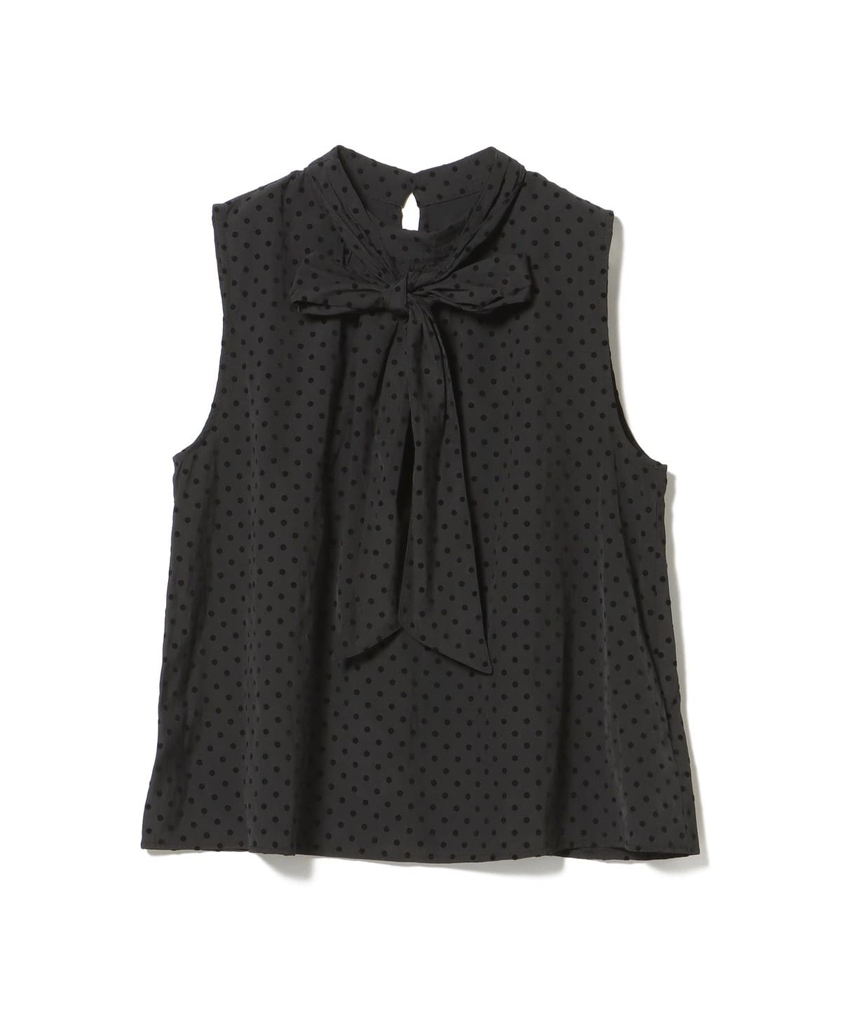 BEATING HEART - BEATINGHEART ブロックチェック柄 シルク ボウタイブラウス 1サイズ BEAMS HEART BEAMS HEART Flocked Dot Satin Bowtie Blouse