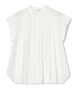 プリーツ ブロード シャツ