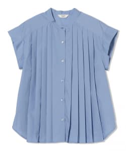 プリーツ ブロード シャツ