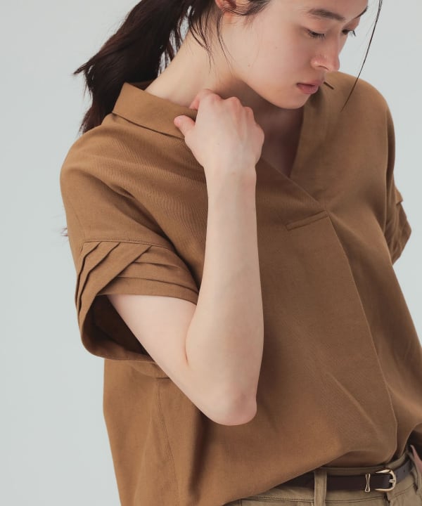 BEAMS HEART（ビームス ハート）袖デザイン スキッパー シャツ（シャツ