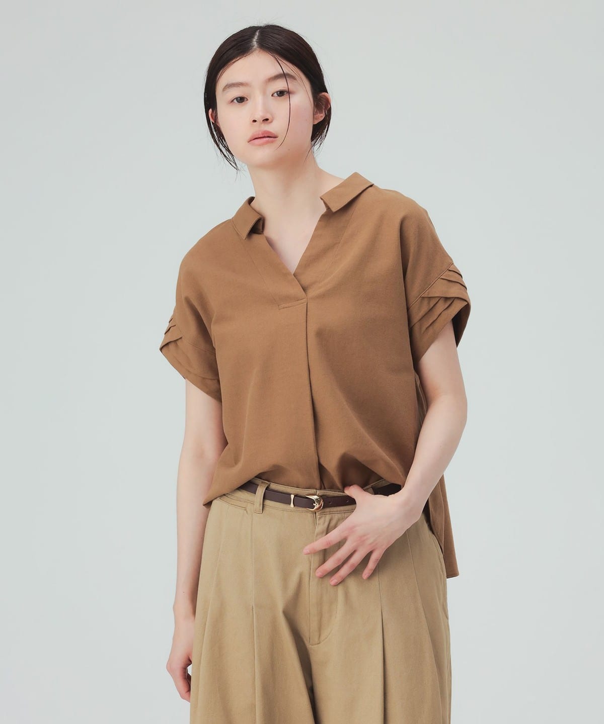 ♡ ページ BEAMS HEART（ビームス ハート）袖デザイン スキッパー シャツ（シャツ