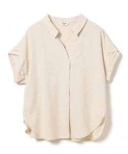 袖デザイン スキッパー シャツ