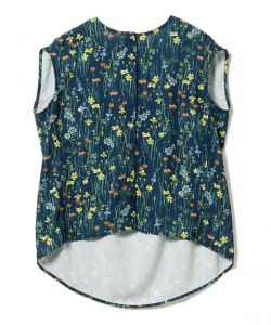 BEAMS HEART / 花柄 ギャザーブラウス