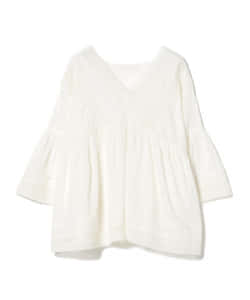 BEAMS HEART / Vネック レースブラウス