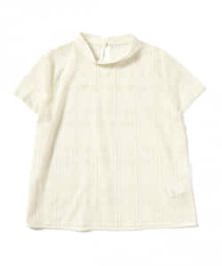 BEAMS HEART / ハイネック チュール レース プルオーバー