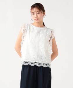 マルチレース ノーカラー プルオーバー