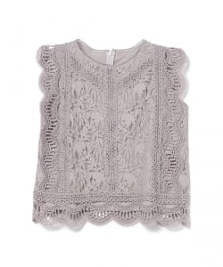 マルチレース ノーカラー プルオーバー