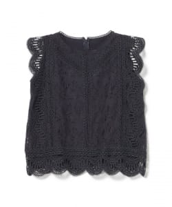 マルチレース ノーカラー プルオーバー