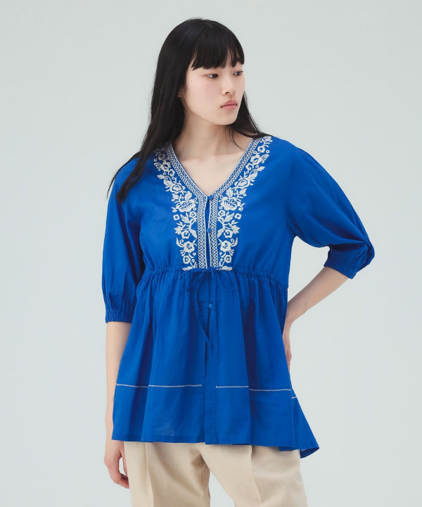 BEAMS HEART（ビームス ハート）INDIA 刺繍チュニック（シャツ