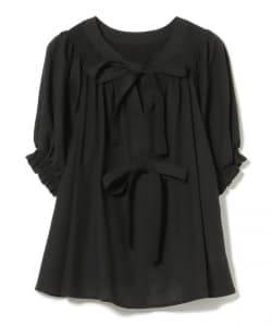 2WAY シャーリング リボンブラウス