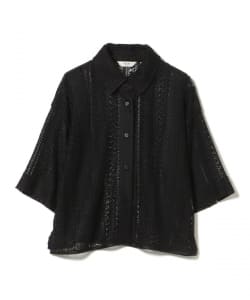 レース クロップド シャツ