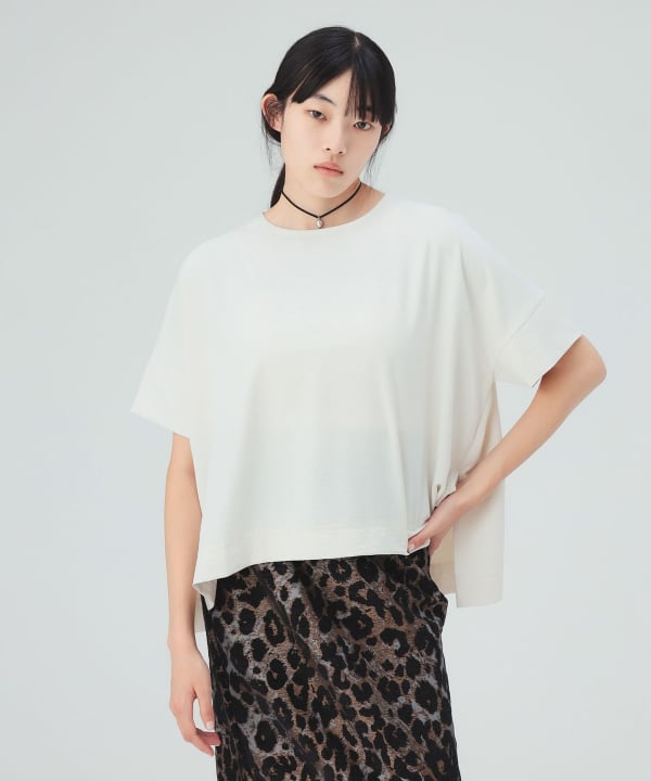 ドルマン Tシャツ ブラウス 気になる肩周りや二の腕を美しくカバー [H：169cm]