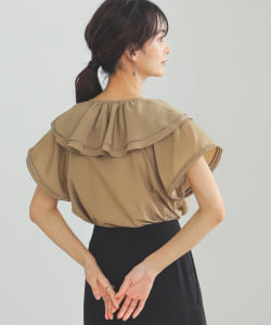 BEAMS HEART / ドビー ネックフリル プルオーバー