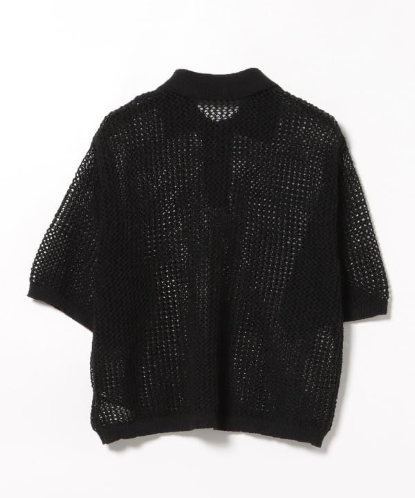 超可爱 BEAMS HEART（ビームス ハート）メッシュ ニットポロ（シャツ トップス