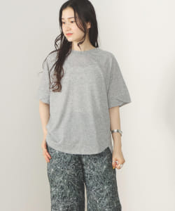 後タック リネン混 ビッグTシャツ