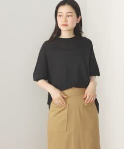 後タック リネン混 ビッグTシャツ