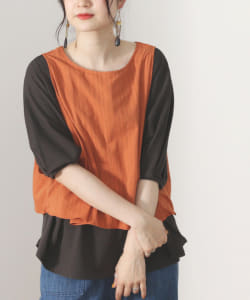 BEAMS HEART / カラミ異素材 カットプルオーバー