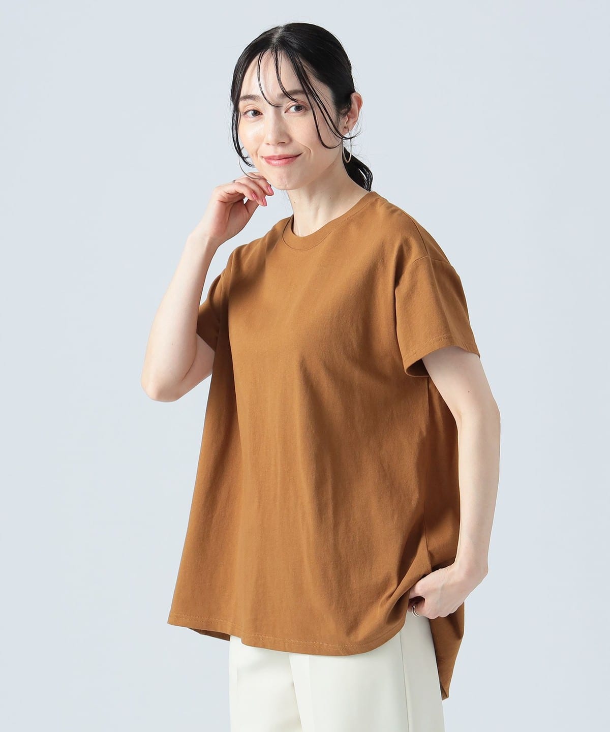 バックスリット プルオーバー Tシャツ・カットソー WOMEN CAMEL ONE SIZE バックスリット プルオーバー Tシャツ・カットソー WOMEN CAMEL ONE SIZE