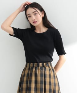 【TIME SALE商品】BEAMS HEART / 女裝 配色 滾邊 短袖 上衣