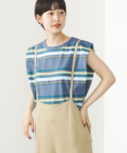 BEAMS HEART / マルチボーダー タックフレンチプルオーバー