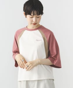 ラグラン配色 刺繍プルオーバー
