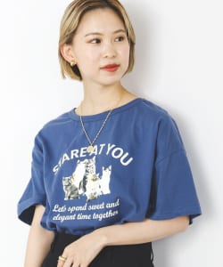 BEAMS HEART / キャット プリントTシャツ