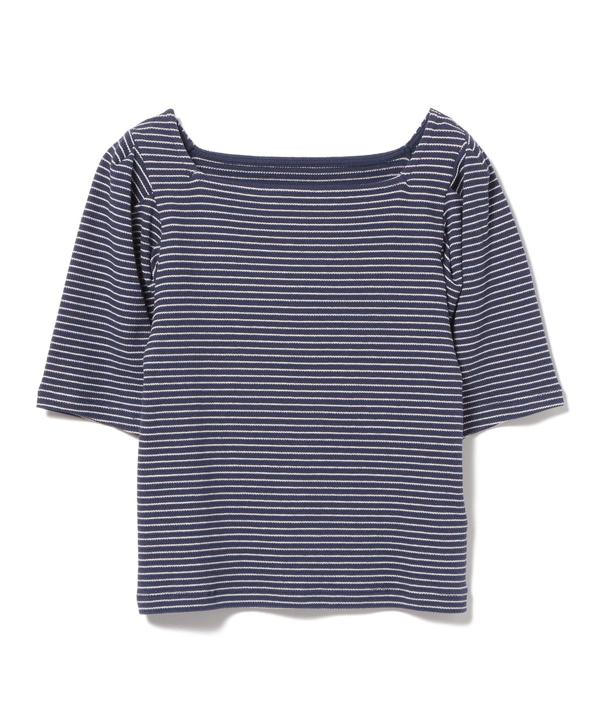 タックスリーブ ボーダープルオーバー Tシャツ・カットソー WOMEN NAVY ONE SIZE タックスリーブ ボーダープルオーバー Tシャツ・カットソー WOMEN NAVY ONE SIZE