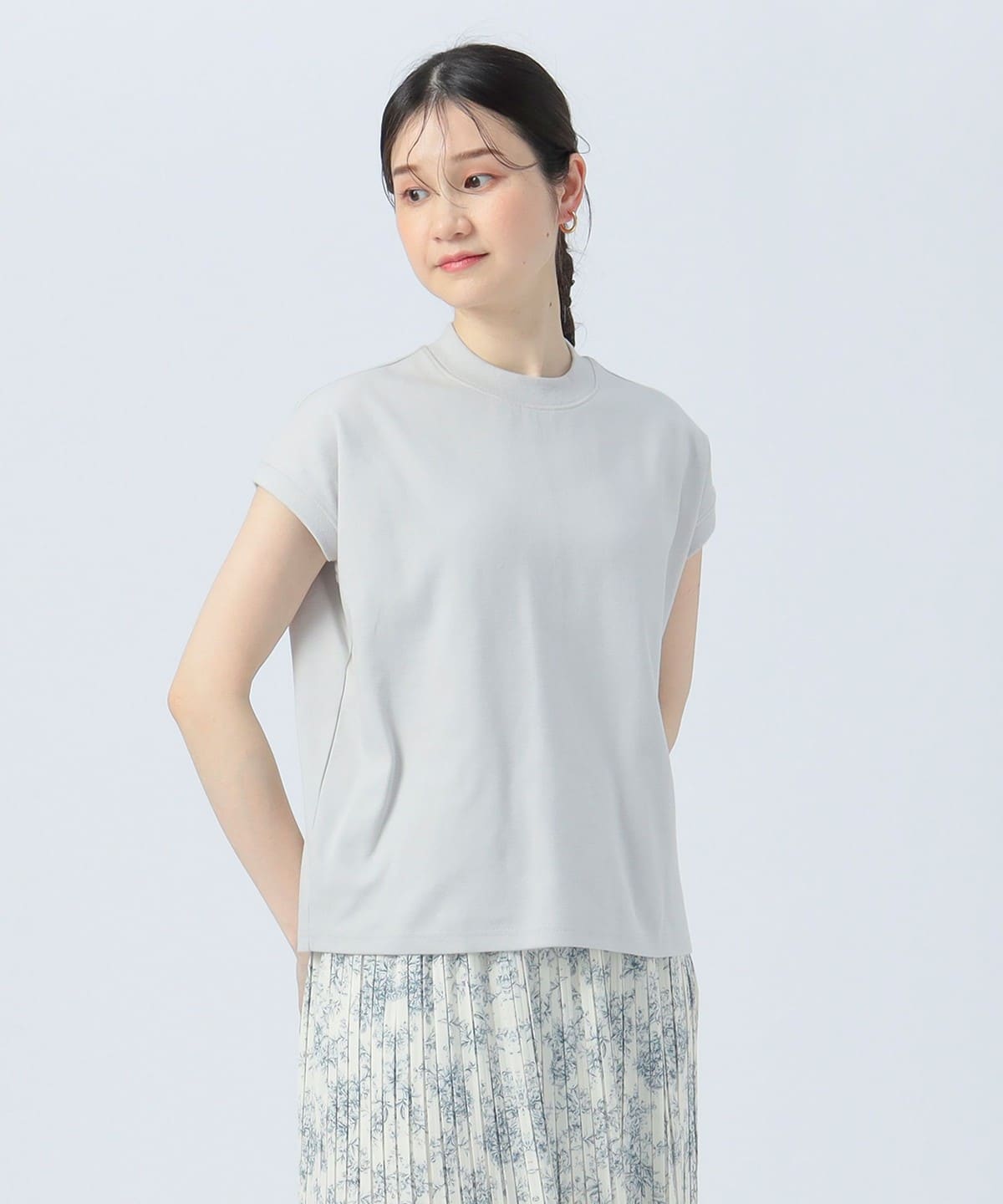 ハイネック フレンチプルオーバー Tシャツ・カットソー WOMEN GREY ONE SIZE ハイネック フレンチプルオーバー Tシャツ・カットソー WOMEN GREY ONE SIZE