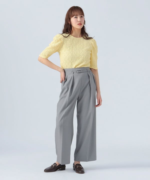 【完売商品】pium ハートレースパフスリーブTシャツ ハートレースパフスリーブTシャツ – pium