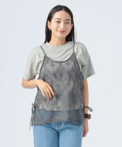 レースキャミソールビスチェ Tシャツ（セットアイテム）