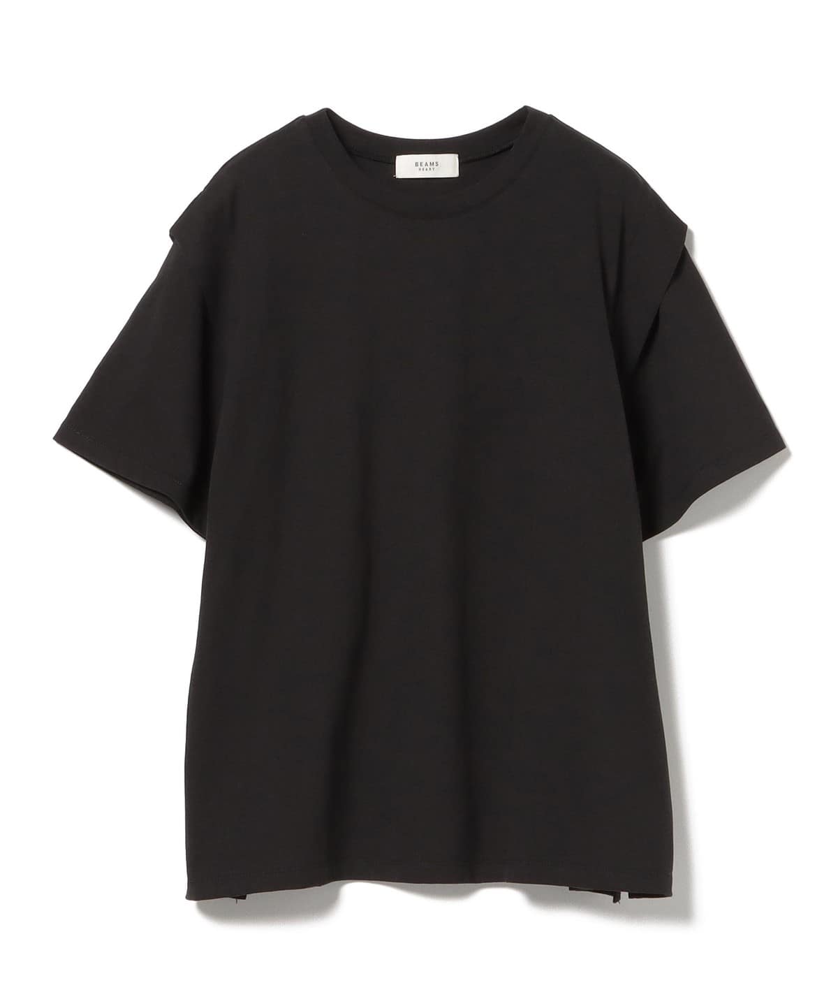 ショルダー タック プルオーバー Tシャツ・カットソー WOMEN BLACK ONE SIZE ショルダー タック プルオーバー Tシャツ・カットソー WOMEN BLACK ONE SIZE