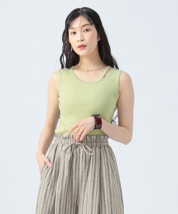 楽天市場】カップ付アシンメトリーデザインタンクトップ