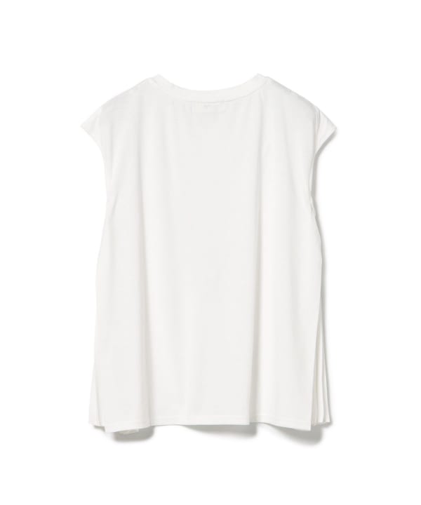 BEAMS HEART 裾プリーツTシャツ ホワイト 1 上品 清楚 シンプル