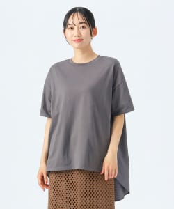 異素材ギャザー プルオーバー