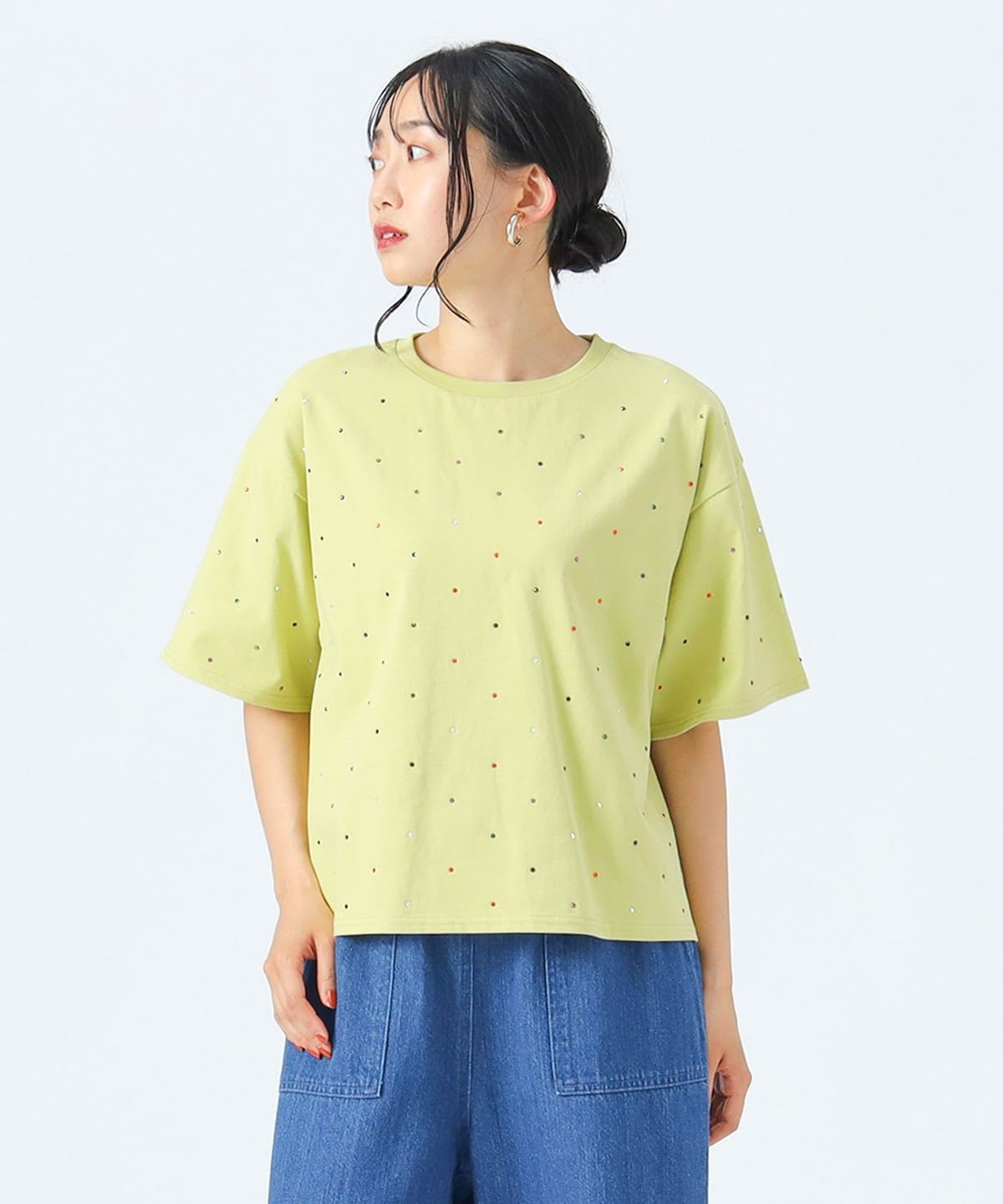 カラフル ホット フィックス Tシャツ Tシャツ・カットソー WOMEN LIME ONE SIZE カラフル ホット フィックス Tシャツ Tシャツ・カットソー WOMEN LIME ONE SIZE