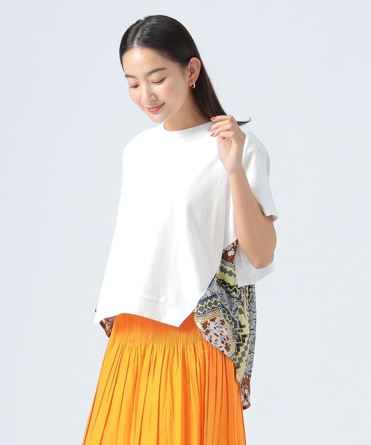 【極美品】Hart ハート プルオーバー ブラウス シャツ カットソー BEAMS HEART（ビームス ハート）後ろ クロス柄 プルオーバー（T