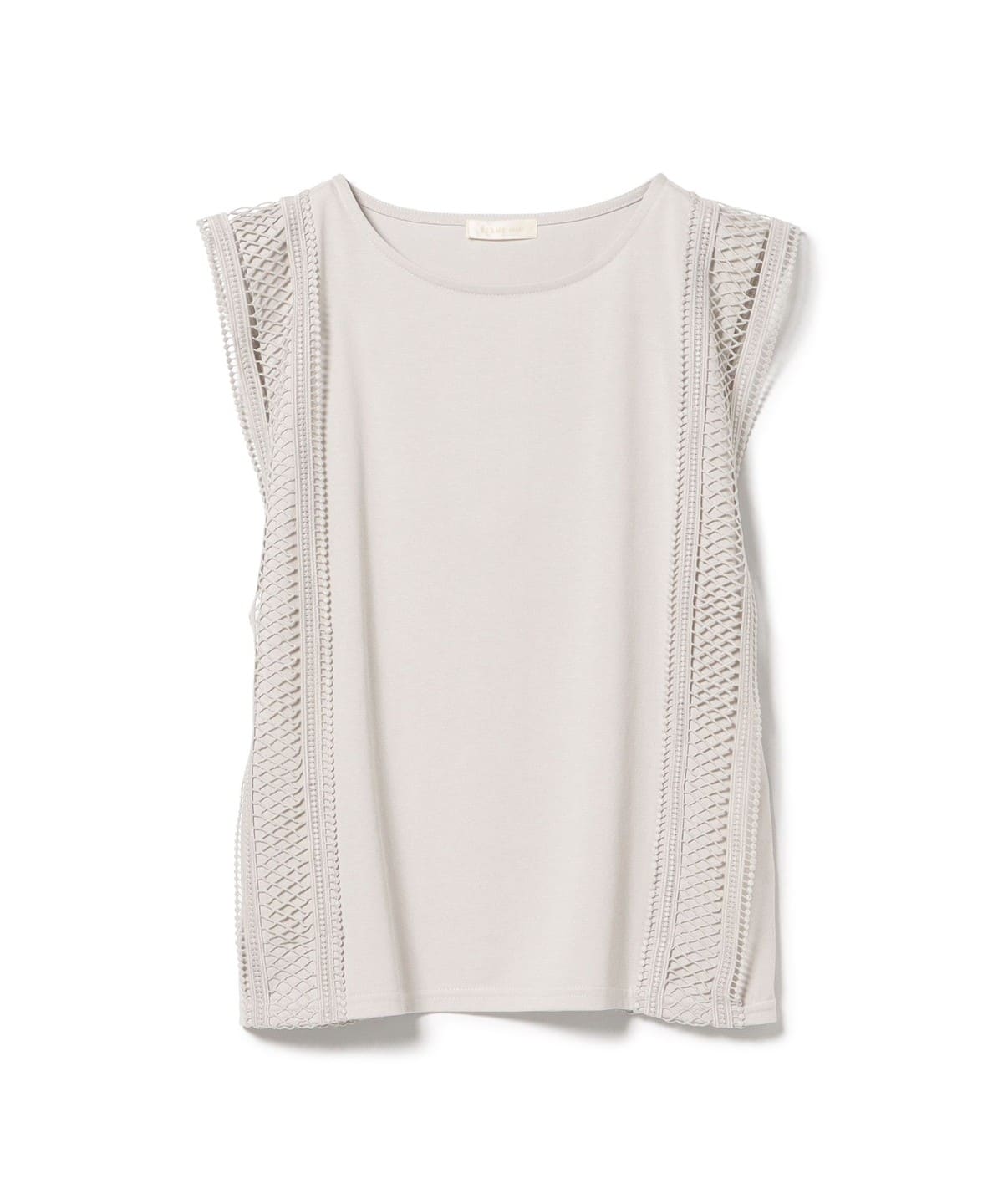 レース ノースリーブ プルオーバー Tシャツ・カットソー WOMEN LIGHT GREY ONE SIZE レース ノースリーブ プルオーバー Tシャツ・カットソー WOMEN LIGHT GREY ONE SIZE