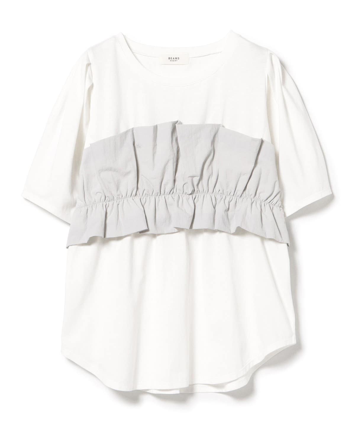 ビスチェ ドッキング Tシャツ Tシャツ・カットソー WOMEN LIGHT GREY ONE SIZE ビスチェ ドッキング Tシャツ Tシャツ・カットソー WOMEN LIGHT GREY ONE SIZE