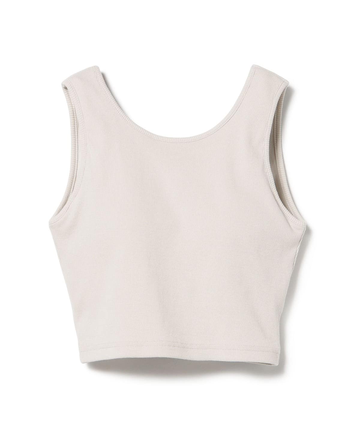 カップ付き クロップド タンクトップ Tシャツ・カットソー WOMEN IVORY ONE SIZE カップ付き クロップド タンクトップ Tシャツ・カットソー WOMEN IVORY ONE SIZE