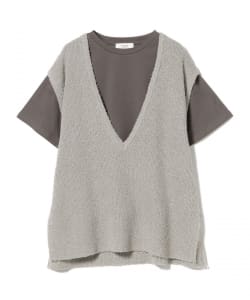 Vネック ニット ベスト × Tシャツ（セットアイテム）