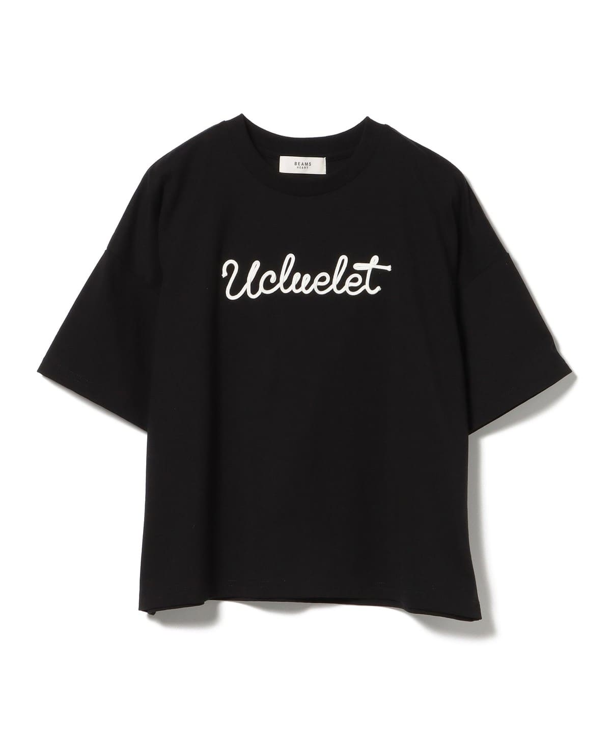 コード刺繍 ロゴ Tシャツ Tシャツ・カットソー WOMEN BLACK ONE SIZE コード刺繍 ロゴ Tシャツ Tシャツ・カットソー WOMEN BLACK ONE SIZE